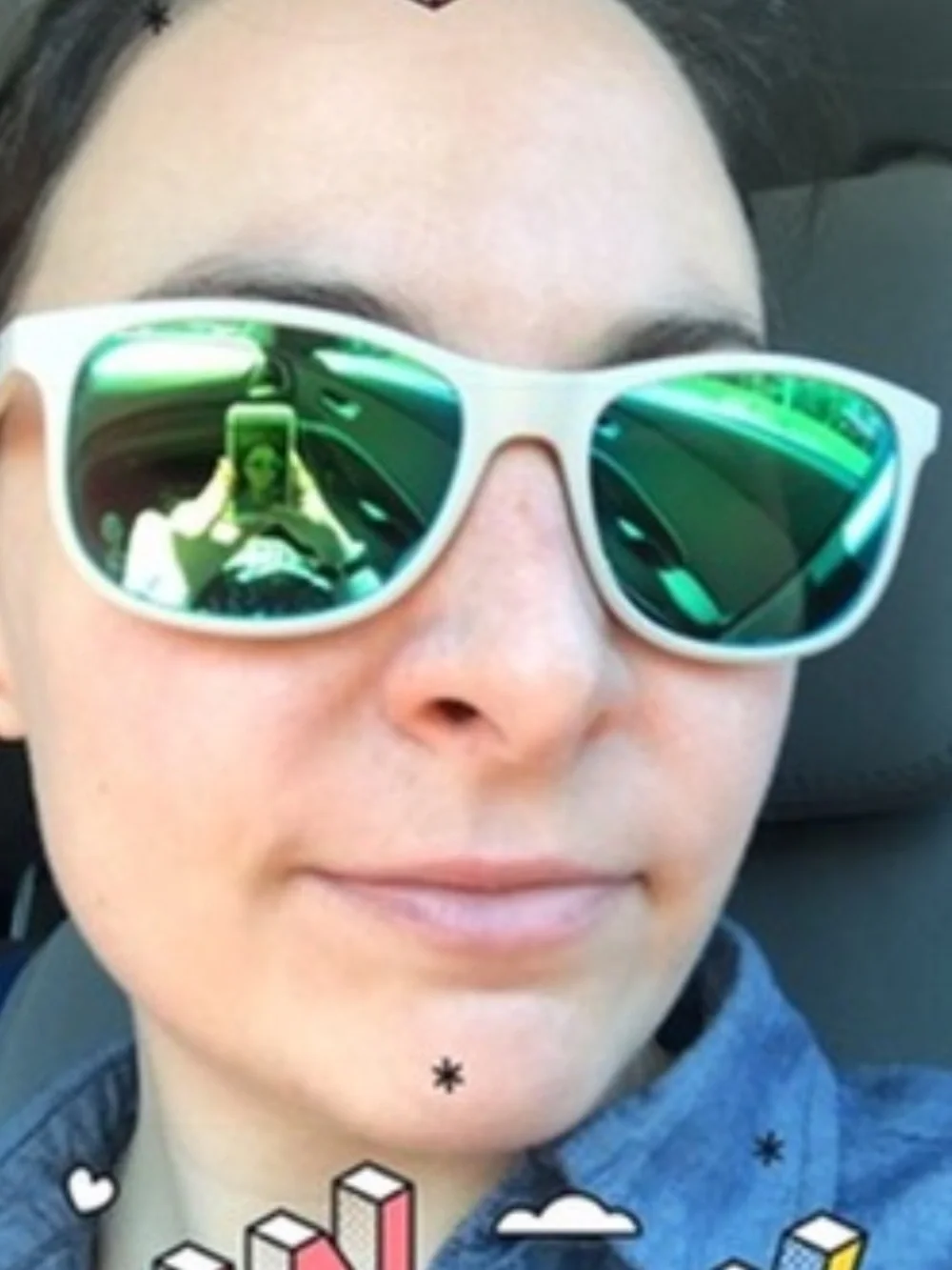 Ray-Ban Beige Frame Sunglasses with Green Mirror Lenses